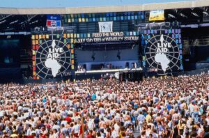 Live aid quarant'anni dopo Il palco con ai lati il logo dell'evento