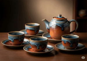 La ceramica Raku una tecnica affascinante Servizio da tea in ceramica raku