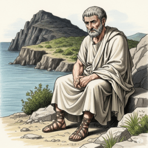 Seneca colui che insegna a vivere 
Immagine di Seneca seduto sulle sponde del mare