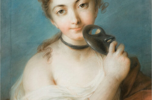 ritratto femminile con maschera