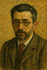 Pierre Bonnard con giacca cravatta e occhiali e barba