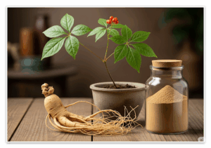 I segreti delle erbe La fitoterapia cinese Pinanta in vaso, radice e polvere di ginseng