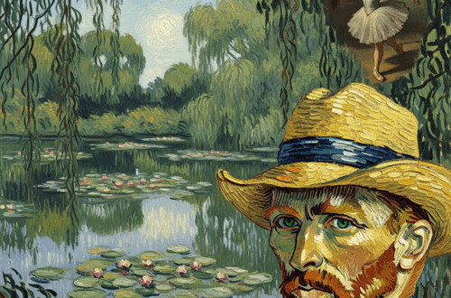un'immagine che fonde gli stili di Vincent van Gogh, Claude Monet ed Edgar Degas