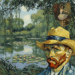 un'immagine che fonde gli stili di Vincent van Gogh, Claude Monet ed Edgar Degas