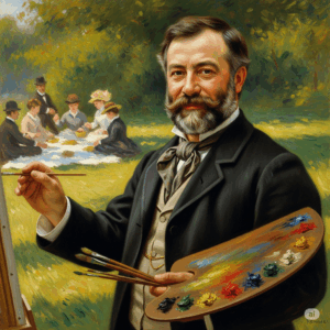 un ritratto di Pierre-Auguste Renoir, il famoso pittore impressionista
