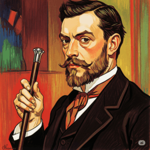 un ritratto di Henri de Toulouse-Lautrec, il famoso artista francese del Post-impressionismo