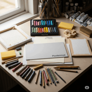 un'immagine che mostra i materiali su cui è possibile utilizzare i pastelli