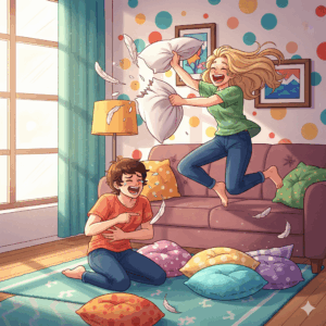 leggerezza di fare sciocchezze insieme come bambini