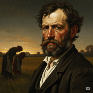 un ritratto di Jean-François Millet, il famoso pittore realista francese