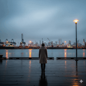 solitudine su un pontile di un porto