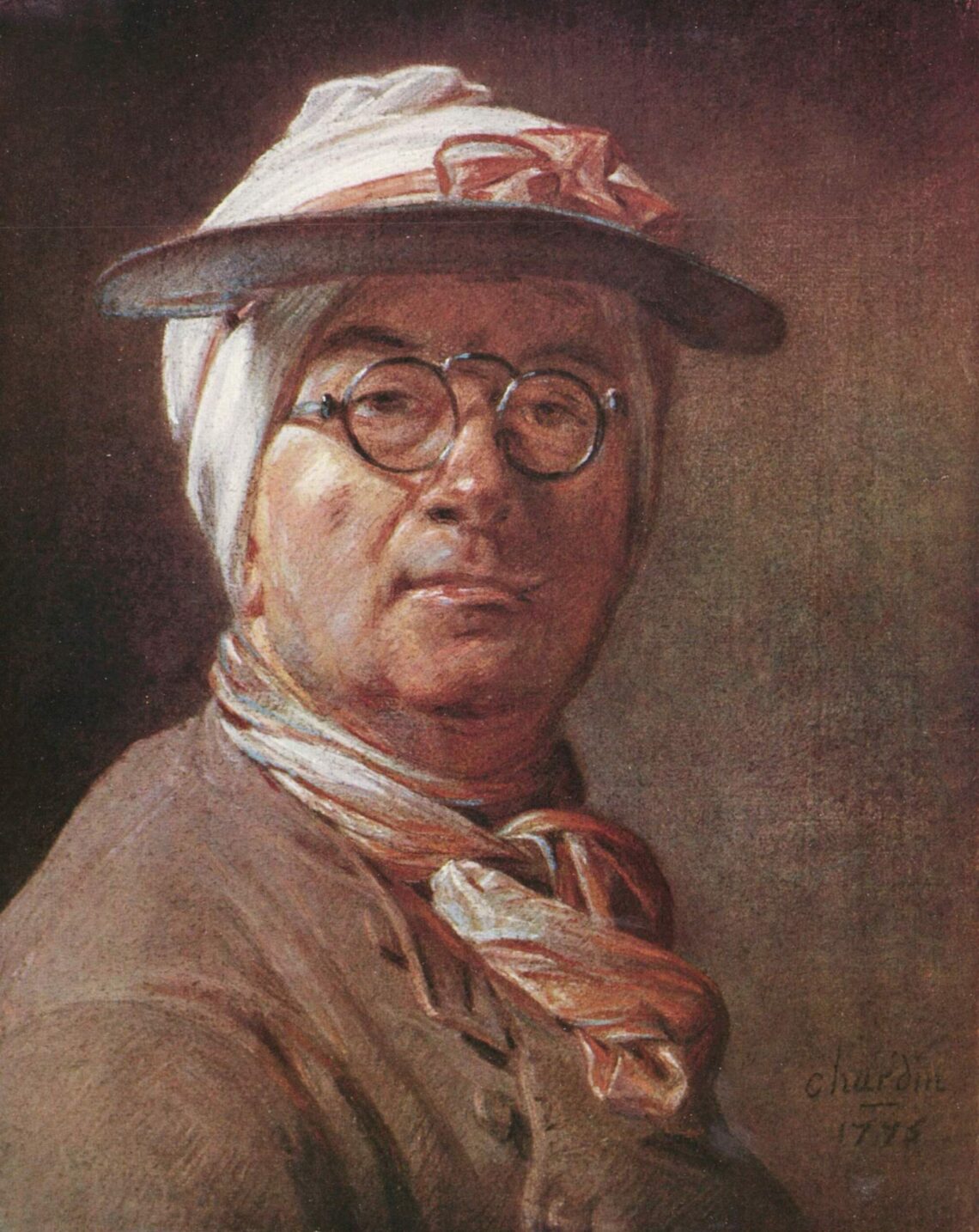 Jean-Baptiste-Siméon Chardin (1699-1779) Autoritratto (1775); olio su tela