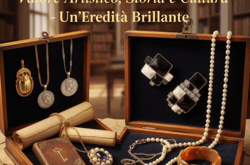 Ecco un'immagine che cattura l'essenza del valore artistico, storico e culturale di gioielli e bigiotteria.