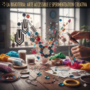 Ecco un'immagine che illustra il concetto di bigiotteria come arte accessibile e terreno di sperimentazione creativa